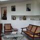 Teak bench sofa and cannage