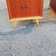 Pair of vintage wooden bedside tables 2 tones