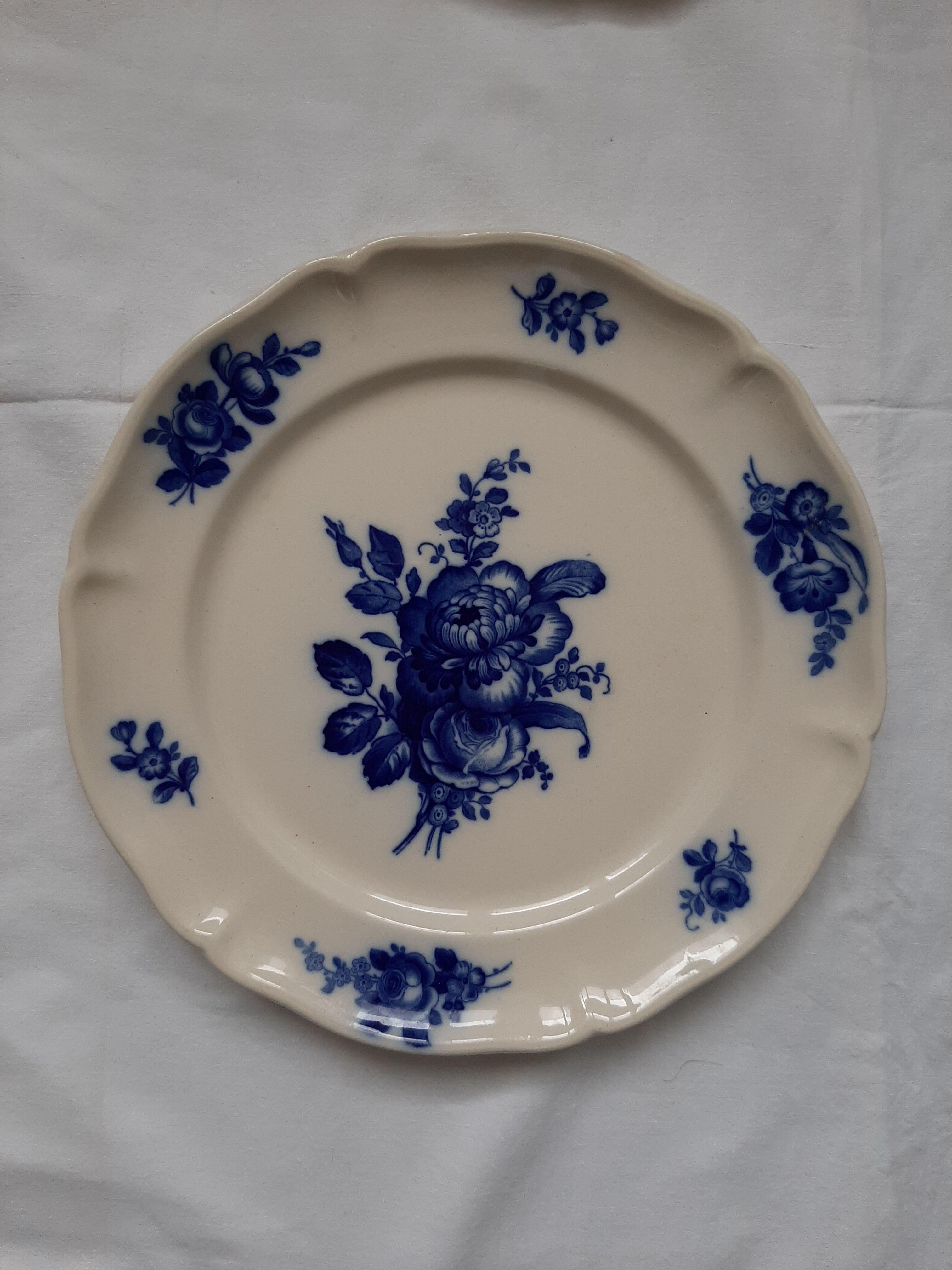 Ancient plates Blue flowers