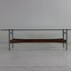 Glass and rosewood coffee table in a 1960s design by Rudolf Glatzel for Fristho