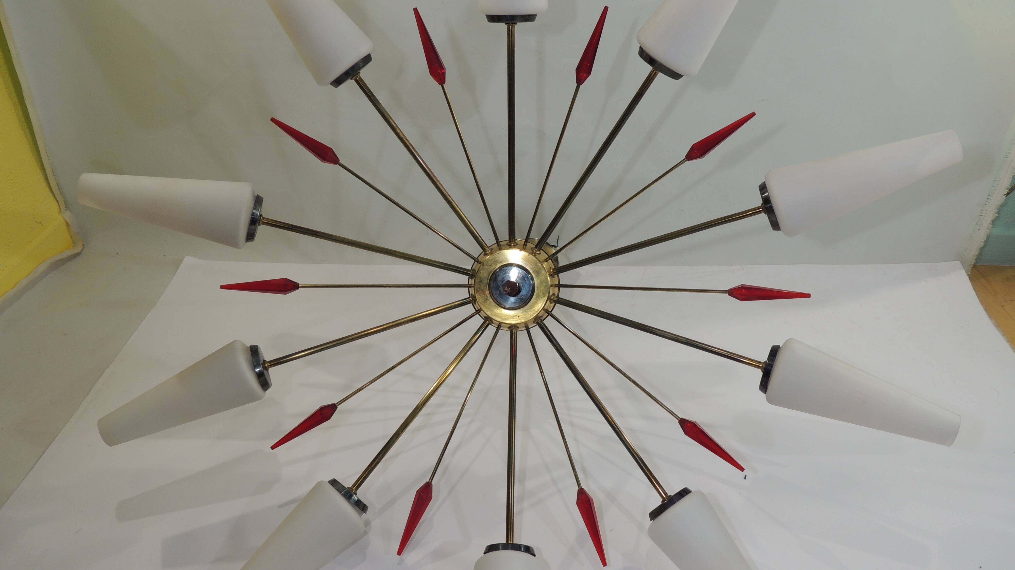 Chandelier/Arlus Lunel/old French from the middle of the last century/10 lights