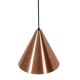 Mid-century cone pendant lamp / copper / aluminium / Danish modern design / 1960s