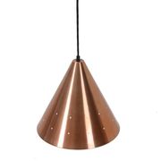 Mid-century cone pendant lamp / copper / aluminium / Danish modern design / 1960s
