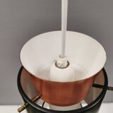 Small Danish hanging lamp from the 1980s in copper colour and black