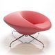 Pink Kirk lounge chair by René Holten for Artifort, 1990