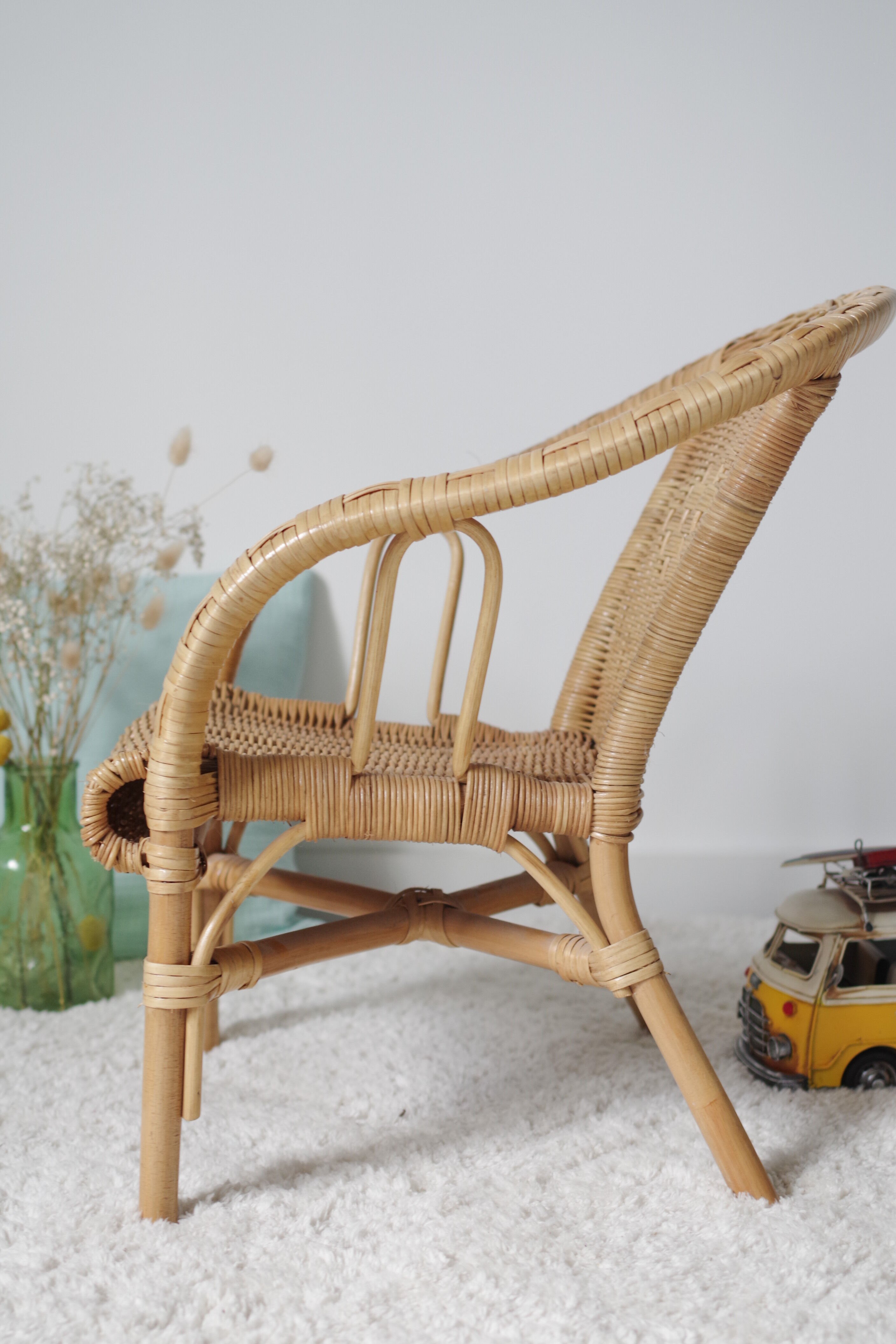 Children's armchair in rattan