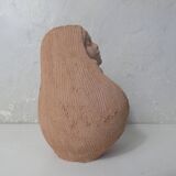 Sculpture mère à l'enfant en terre cuite