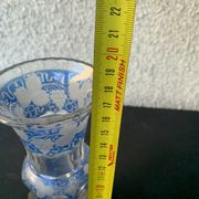 blue crystal vase medici shape