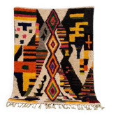 Moroccan Boujaad Rug – Handwoven Colourful Geometric Wool Carpet 150/250cm