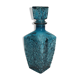 Vintage blue glass whiskey decanter