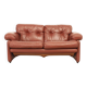 Coronado two-seater sofa by Tobia Scarpa in cognac leather, 1969