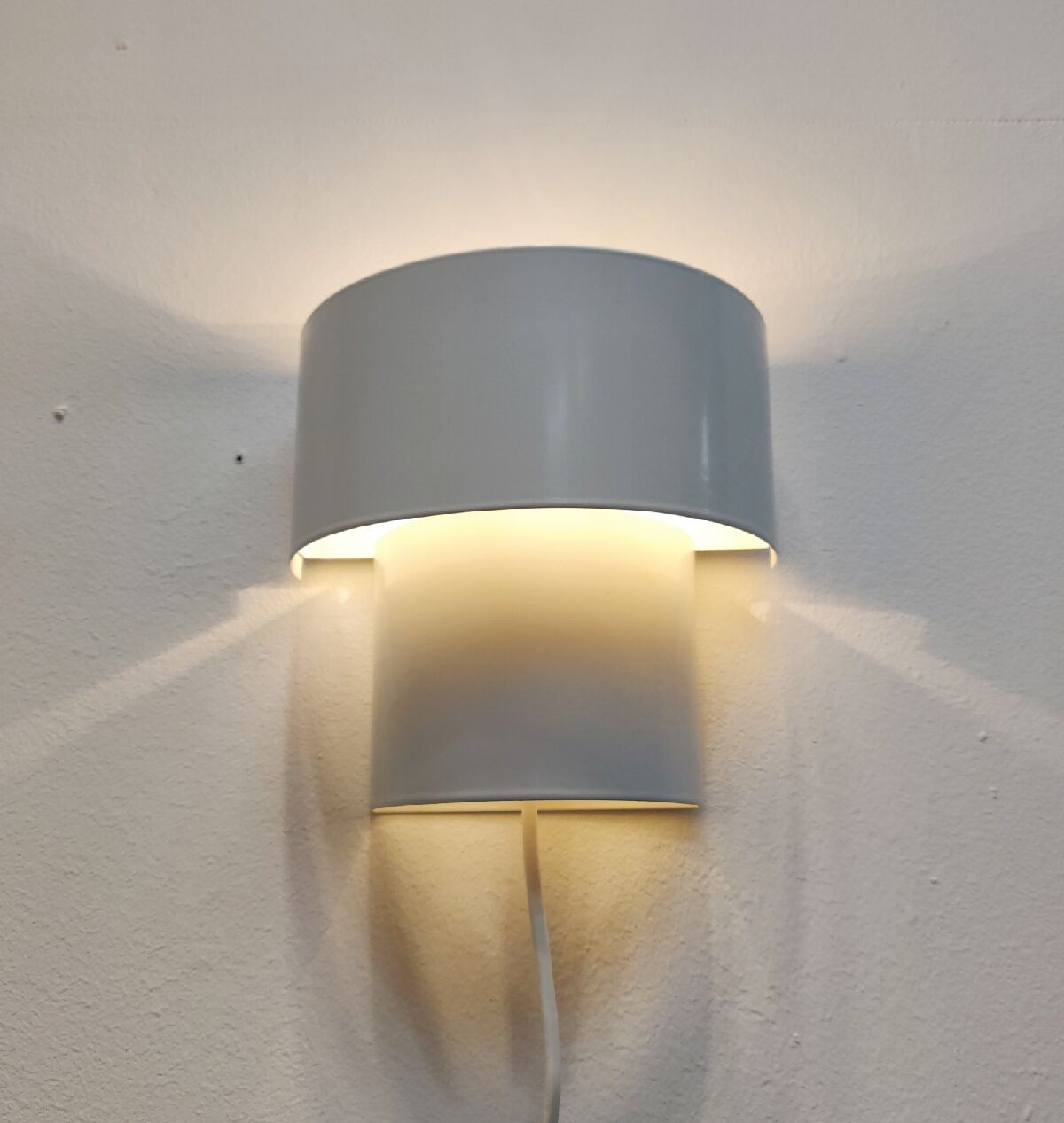 Minimalist white Ikea wall lamp