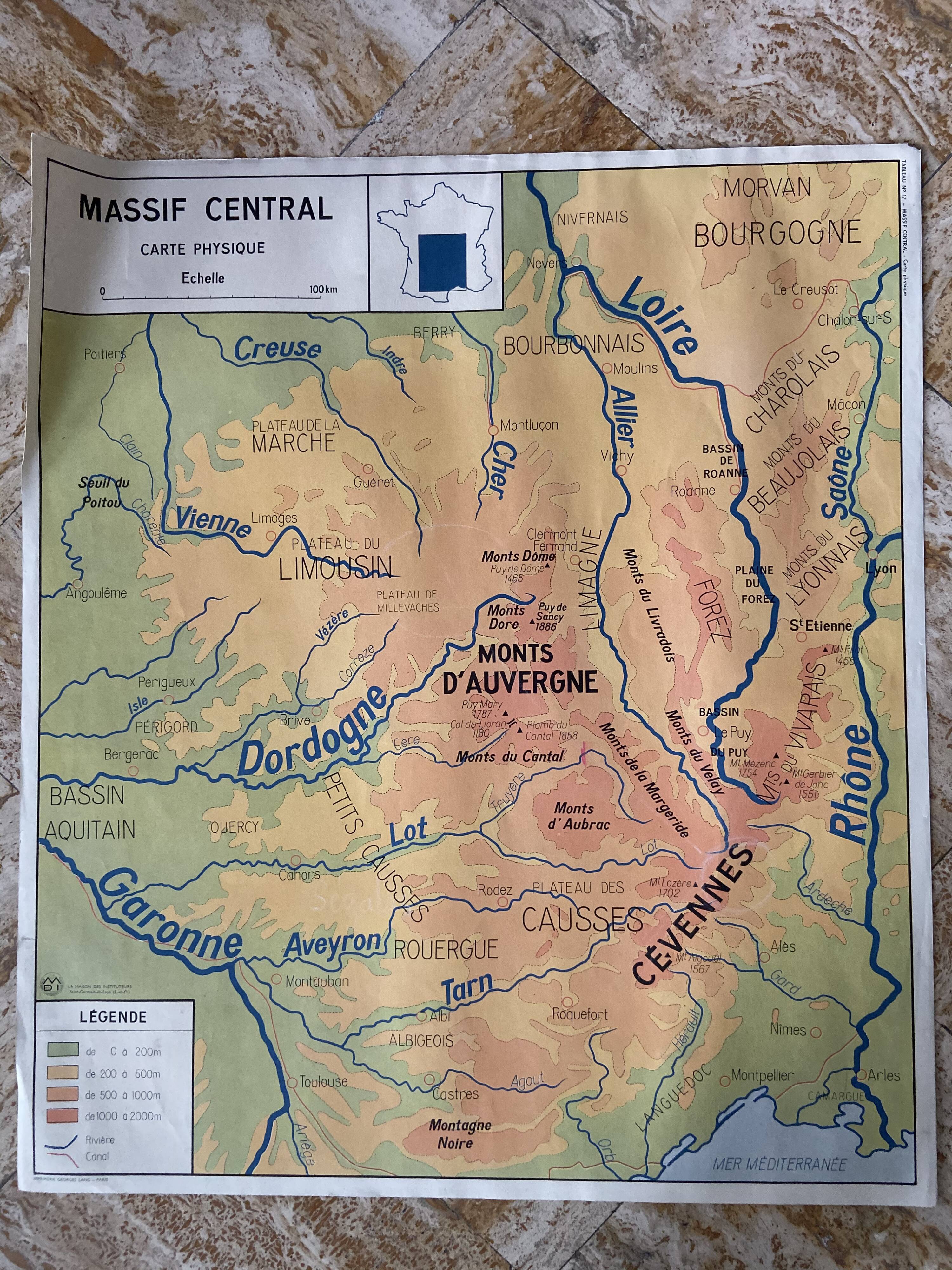 Old vintage school poster