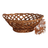 Ancien panier en osier tressé à la main (c.1920) #2