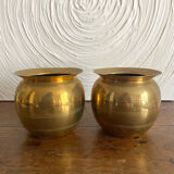Paire de cache pots en laiton 