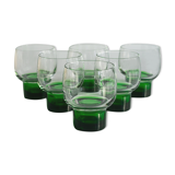 Suite of six aperitif glasses