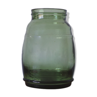 Bocal ancien en verre vert