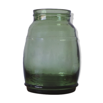 Old green glass jar
