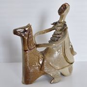 Cavalier en grès vintage, 1970