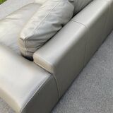 Roche Bobois 3-seater sofa in beige leather
