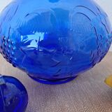 Blue glass carafe