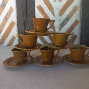Cups and saucers coffee service Gien Primefleur