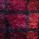 Mid-century Modern Bordeaux Red Rya Rug by Gull-Britt Johansson for NIAB, Sweden