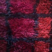 Mid-century Modern Bordeaux Red Rya Rug by Gull-Britt Johansson for NIAB, Sweden