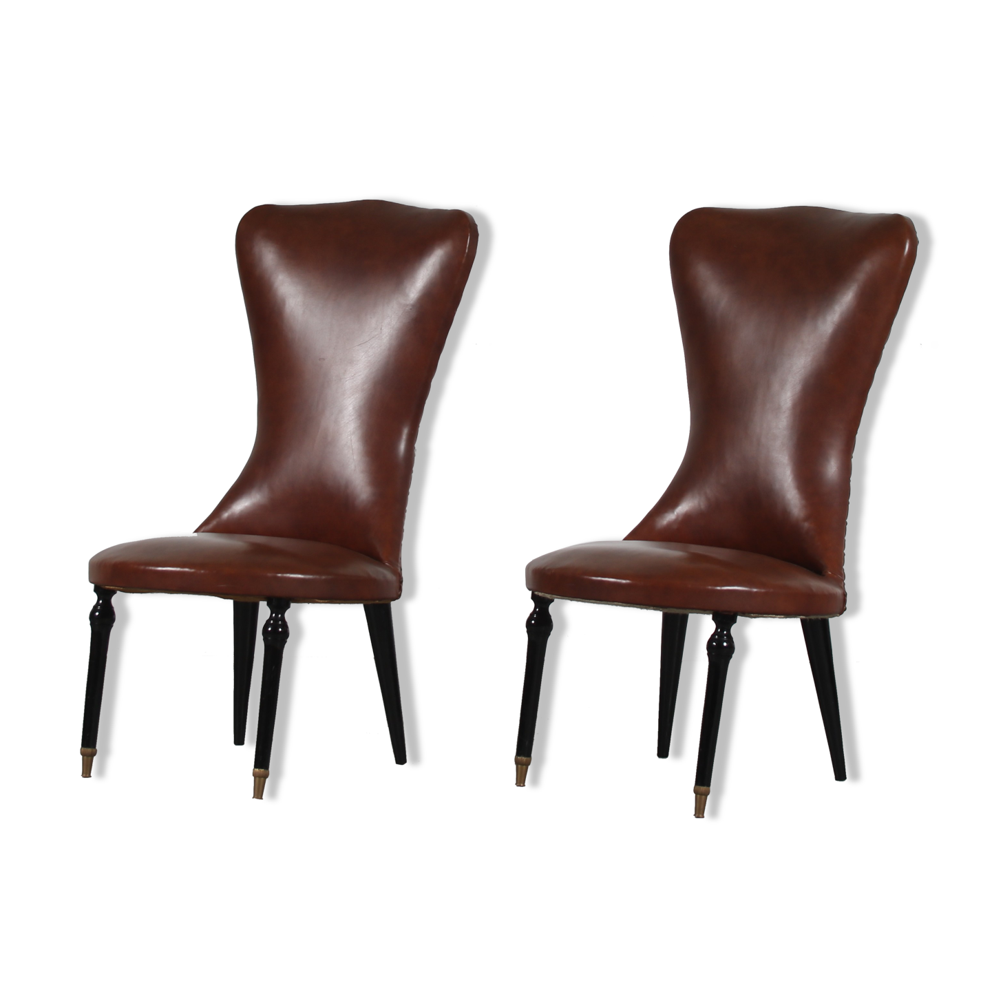 Pair of side chairs from Italy, 1950s