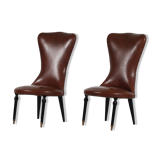 Pair of side chairs from Italy, 1950s