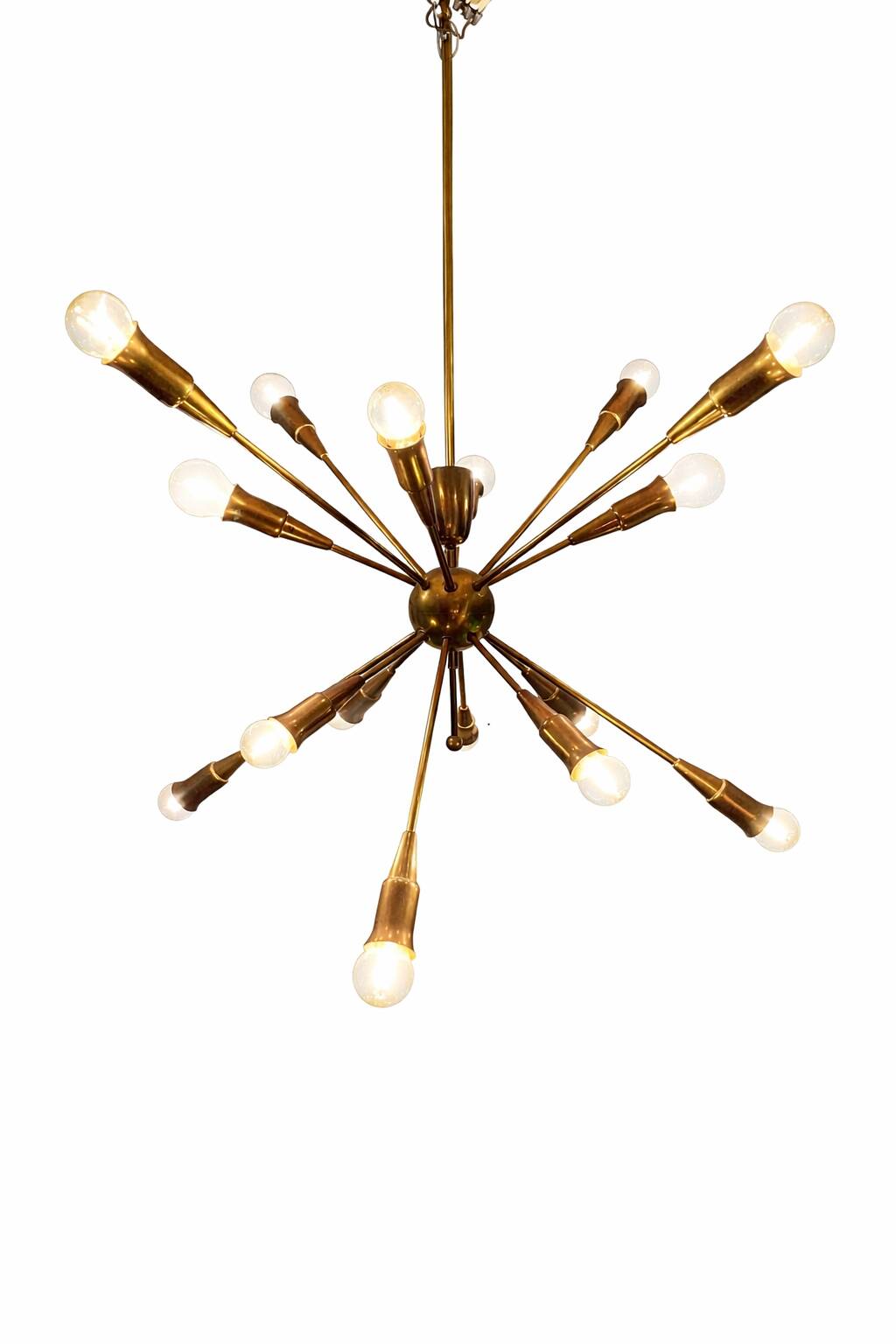 Lustre Sputnik 16 arms in brass – Vintage design from the 1960s