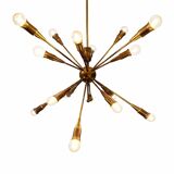 Lustre Sputnik 16 arms in brass – Vintage design from the 1960s