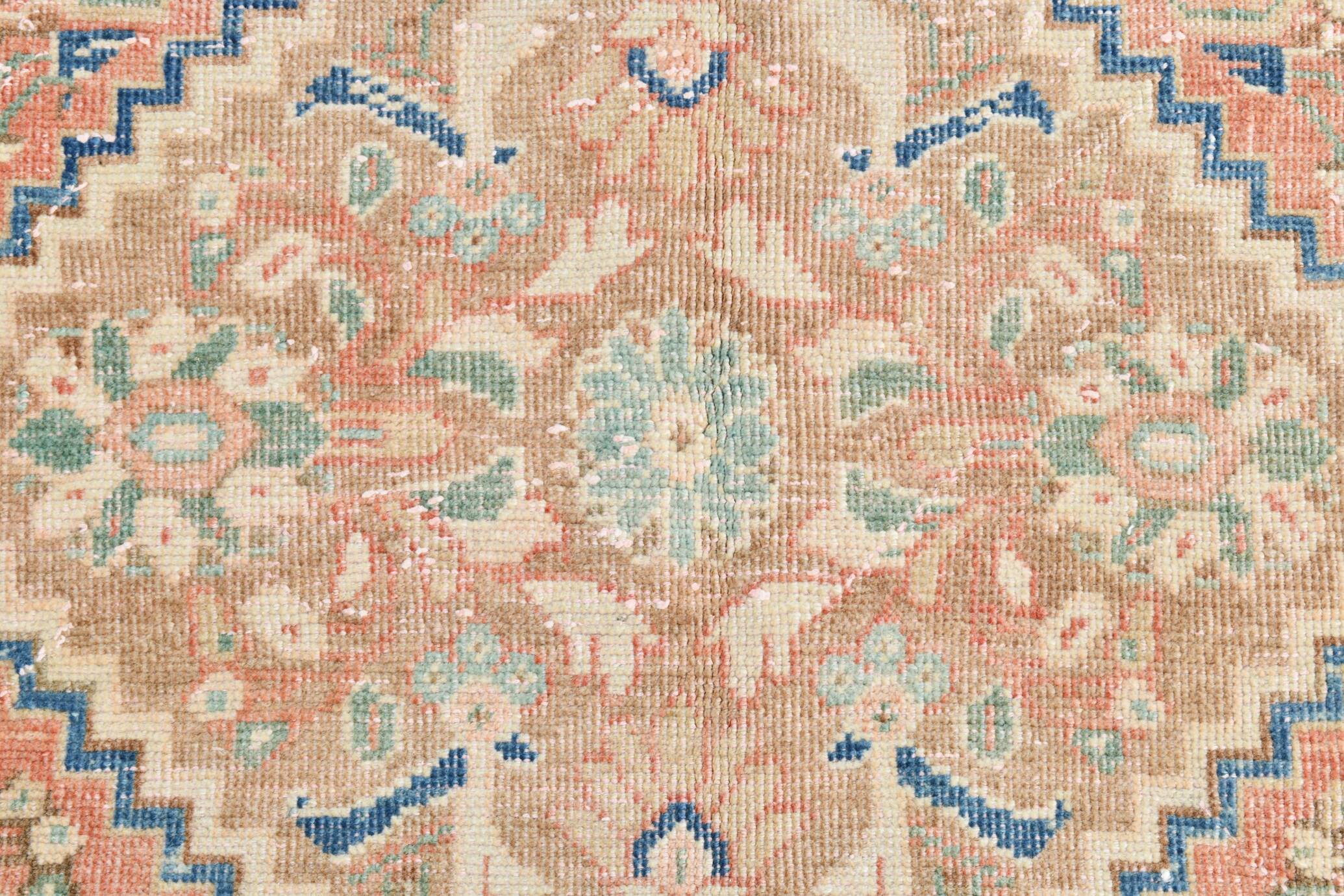 Pink Elegant Decorative Vintage Persian Rug For Living Room, 284x393 Cm