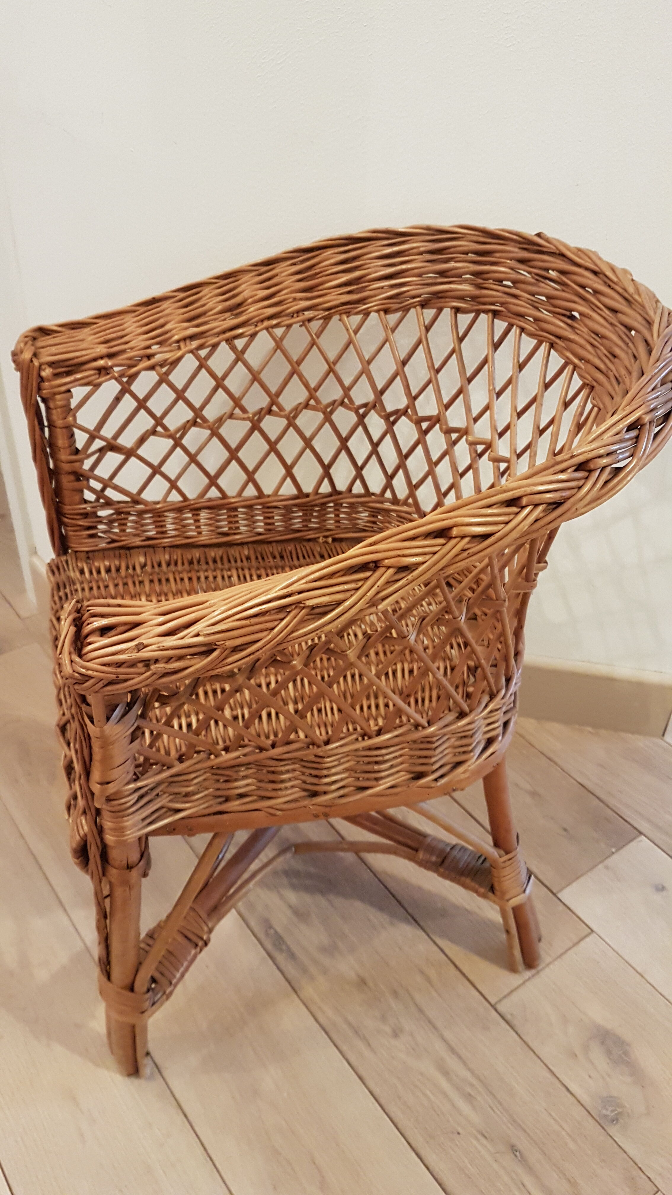 Rattan armchair for children