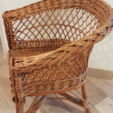 Rattan armchair for children