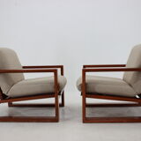 1960s Miroslav Navratil Pair of  Armchairs in Bouclé Upholstery