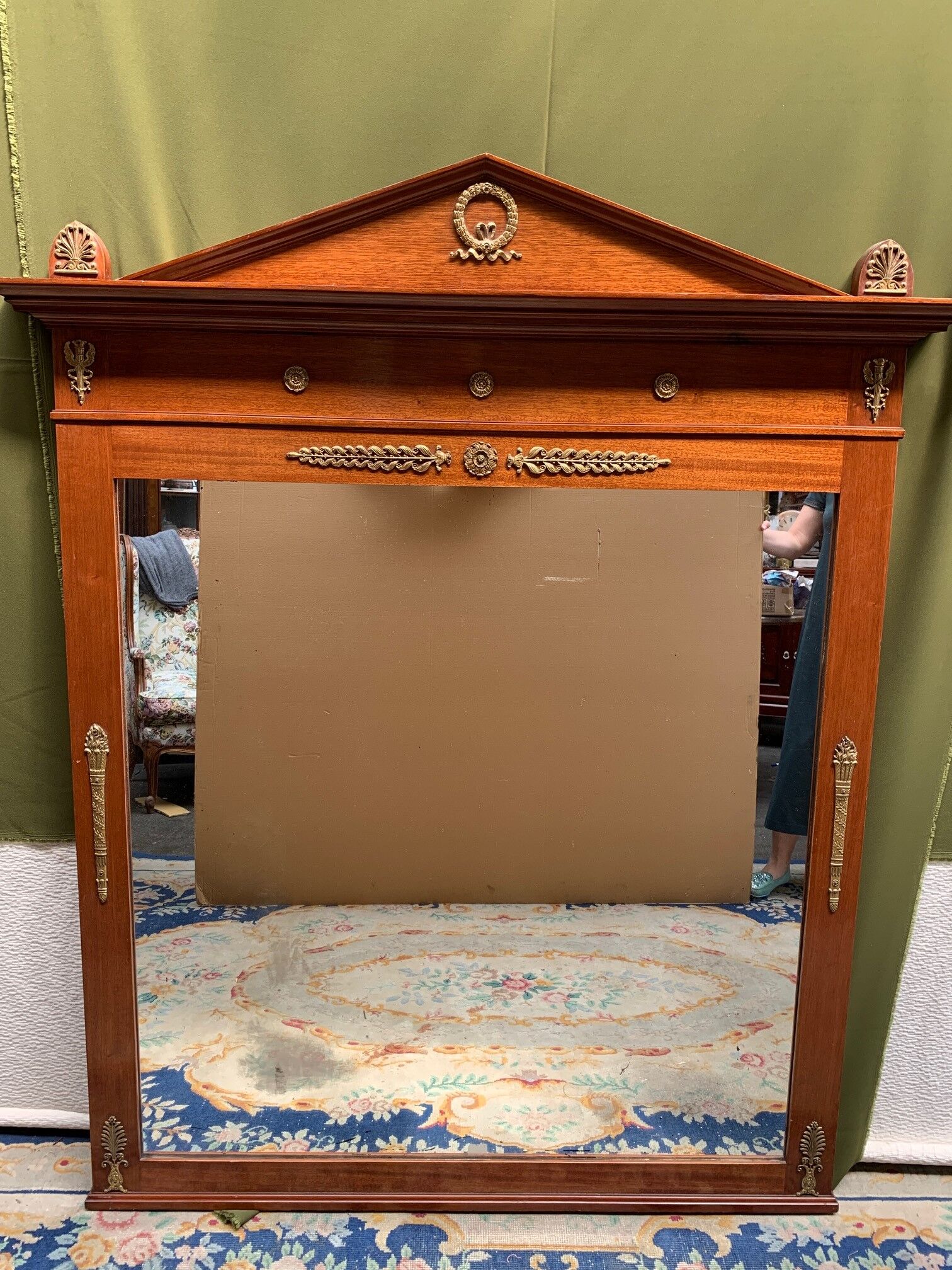 Large Empire style mirror 125x156cm