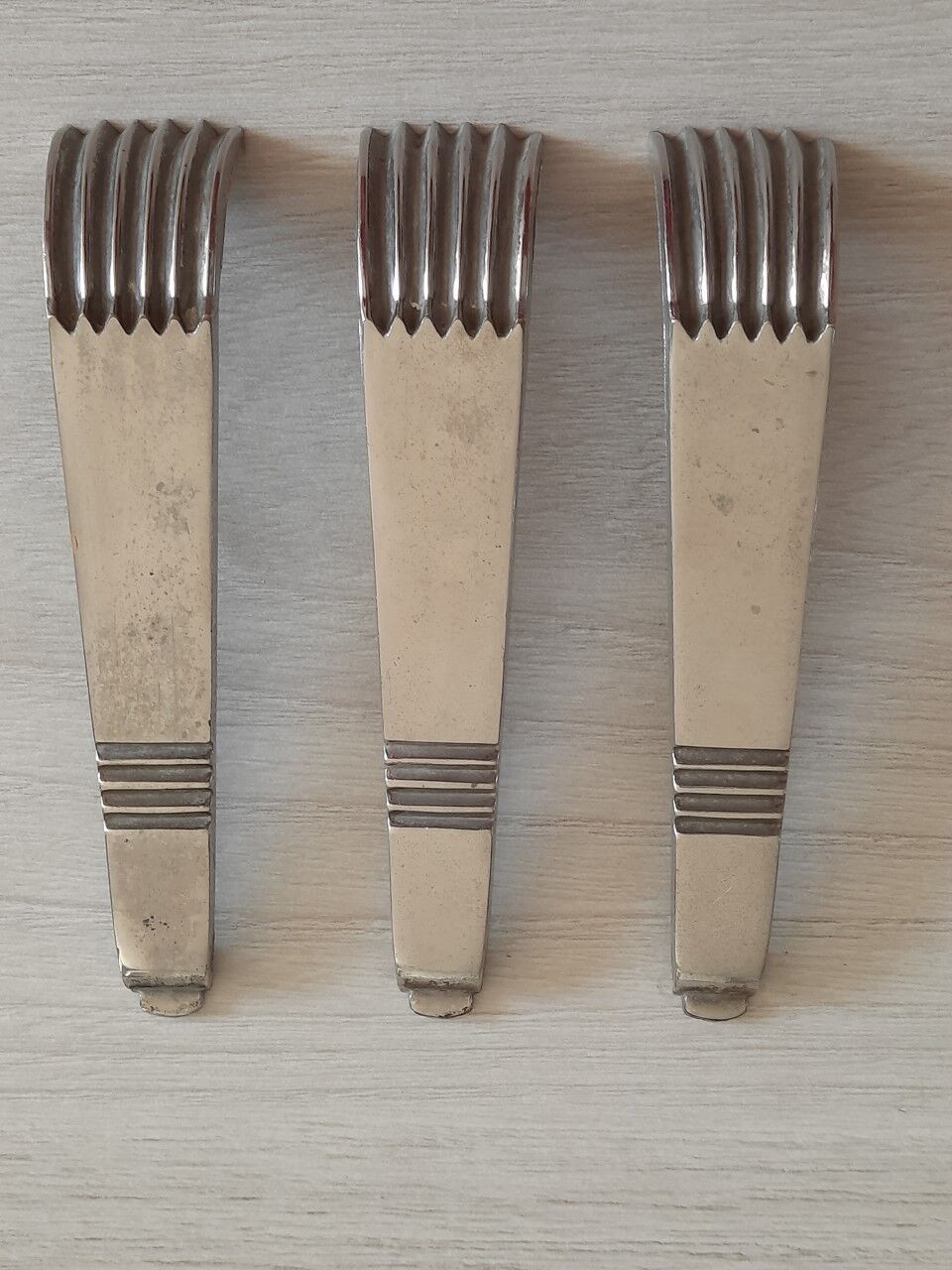 Set of 3 art deco handles