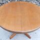 Magnifique table ronde scandinave à rallonge style Regain / Baumann