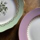 6 assiettes plates vintage