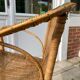 Fauteuil en osier vintage