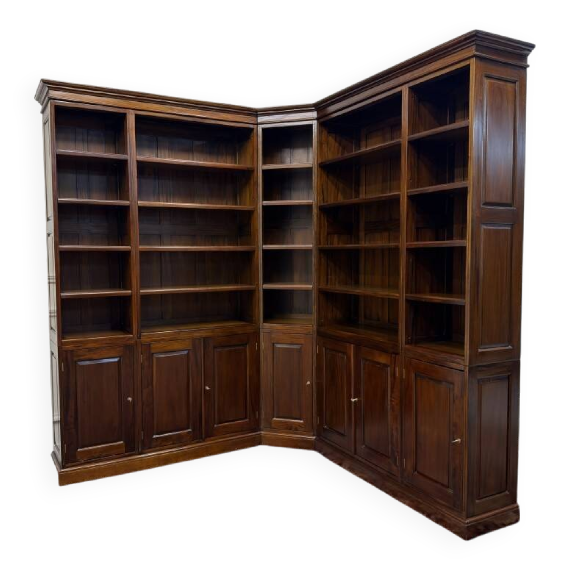 Classic English Corner Bookcase