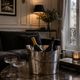 Silver-plated hammered and polished champagne bucket / basin