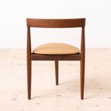 Ensemble de salle à manger en teck par Hans Olsen, 4 chaises, table ronde, style danois moderne, années 1950