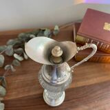Carafe verre et métal argenté d’Italie