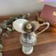 Glass and silver metal carafe from Italy