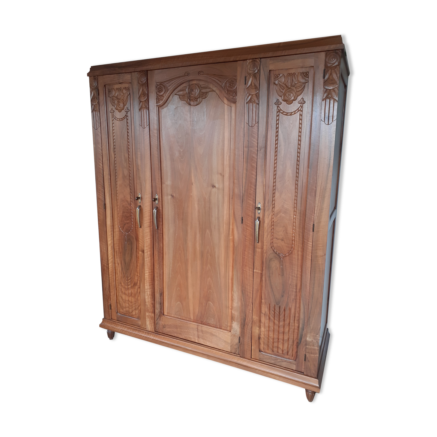 Art Deco walnut wardrobe