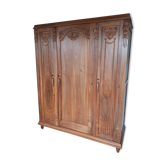 Art Deco walnut wardrobe