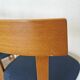 Set of 4 Calligaris Dining Chairs: Mid-Century Italian Design, Blue Fabric