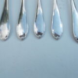 Set of 5 silver metal cake forks